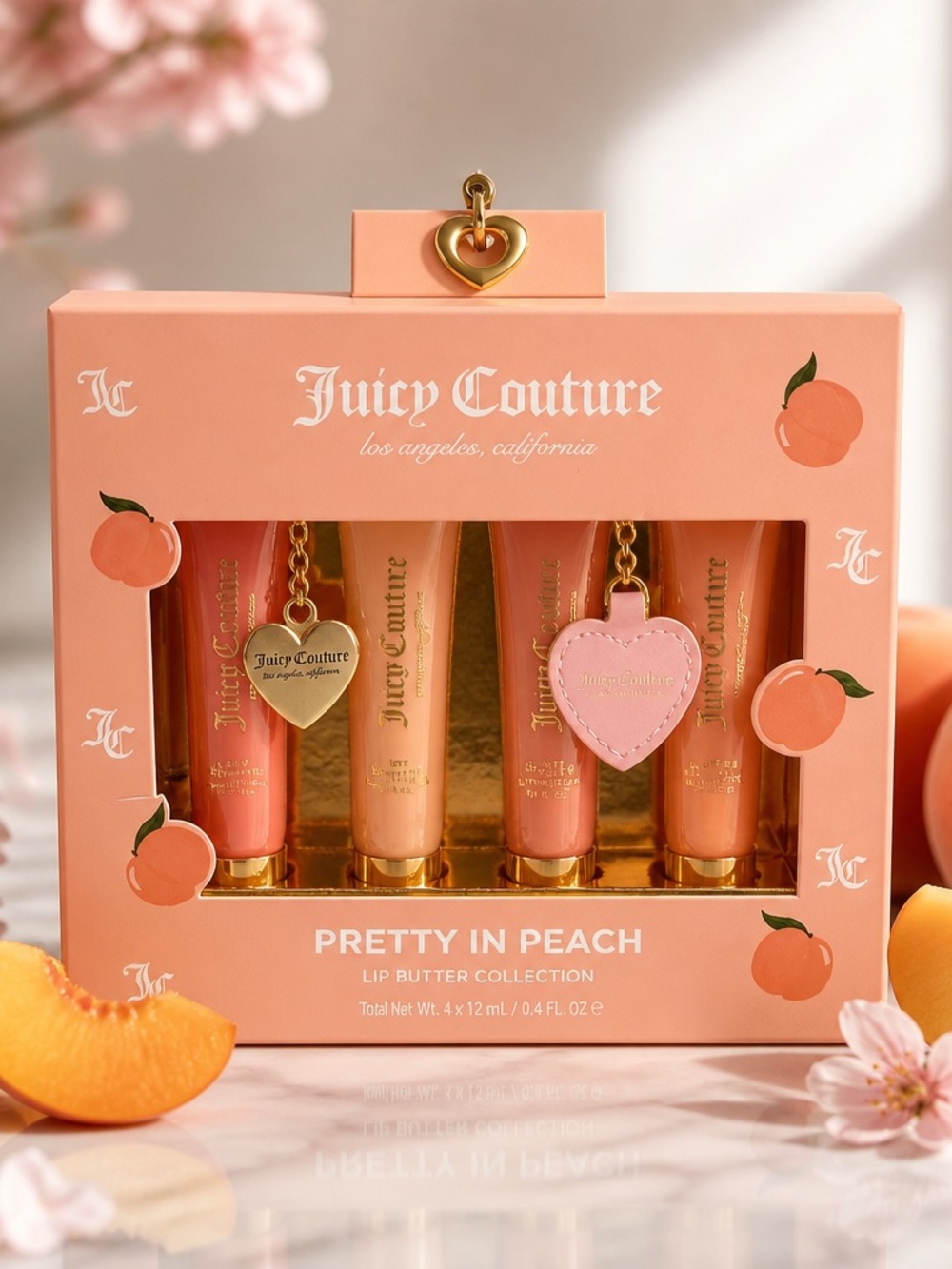 Juicy Couture Pretty in Peach Lip Butter Collection Gift Set NIB
